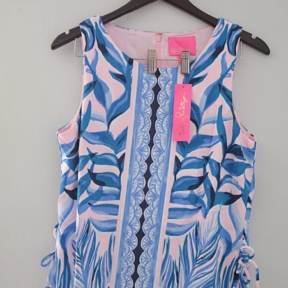 NWT Lilly Pulitzer Romper Size 2 Donna Engineered Blue Pink Tropics Tint Print - Picture 6 of 10
